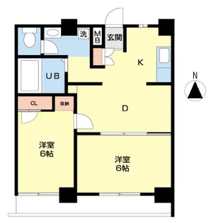 椎野亀戸マンション【1階】の間取り