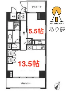ロジュマン湘南【8階】の間取り