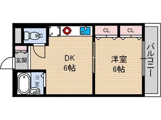 茨木ロイヤル【4階】の間取り