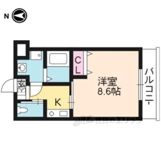 ヴィータ京都西院【1階】の間取り