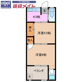 海香荘I【1階】の間取り