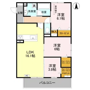 パークサイドファーム【3階】の間取り