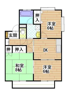 コーポ・エミネンタルB棟【2階】の間取り