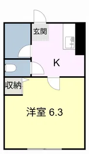 シティハイム的場【2階】の間取り
