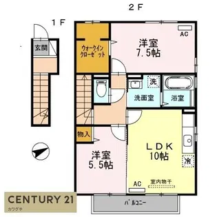 ウインドフィル【2階】の間取り