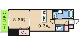 グランドパシフィック花園町【6階】の間取り