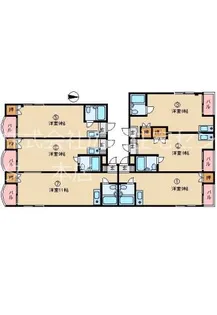 ベルコートIZ【4階】の間取り