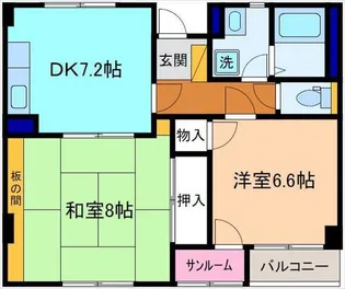 ボルグ ムーレヨン【4階】の間取り