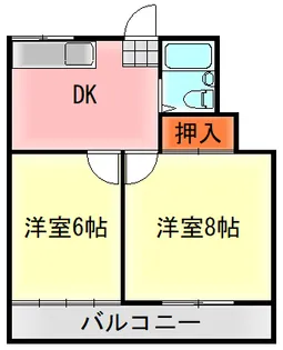 高勢ハイツII【1階】の間取り