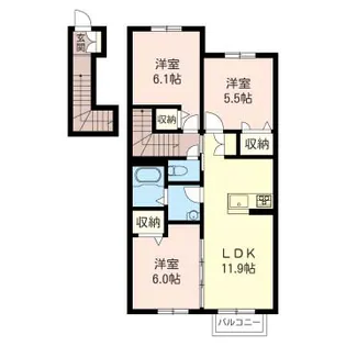 パピエーダ【2階】の間取り