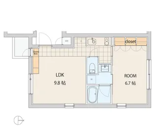 エスセナーリオ梅ヶ丘【2階】の間取り