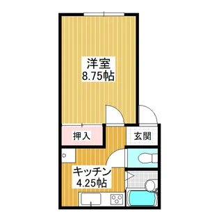 アップルハウス千富【1階】の間取り