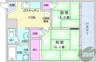 早坂ビル【4階】の間取り