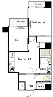 マンション芝公園【6階】の間取り