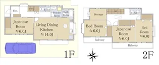 埼玉県さいたま市中央区上落合6【一戸建】の間取り