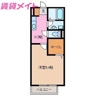 ブランドール【1階】の間取り