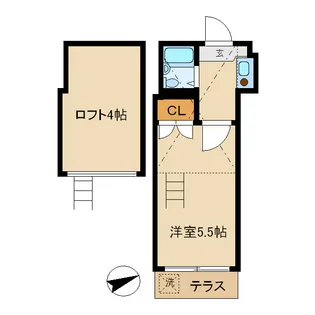 東京都中野区中央2【アパート】の間取り