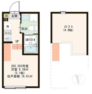 ピノヴィラージュ六町【2階】の間取り