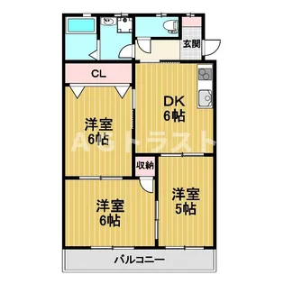 サンモール桶川【1階】の間取り