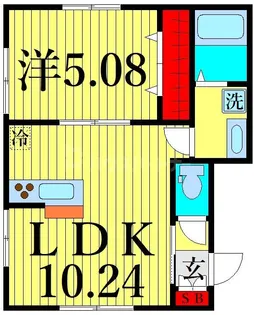 ペイナタルChikai【1階】の間取り