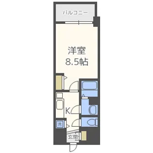 アドバンス大阪ソルテ【3階】の間取り