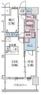 スプランディッド梅田グランノース【4階】の間取り