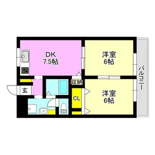 ガイヤK【2階】の間取り