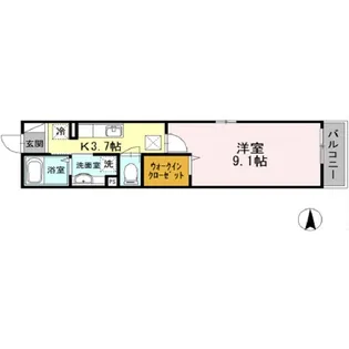 アクアベル【1階】の間取り