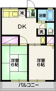 2DKの間取り画像