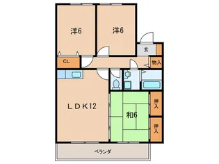 福岡県北九州市小倉北区緑ケ丘3【アパート】の間取り