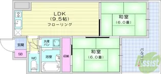 朝日プラザ五橋2【10階】の間取り