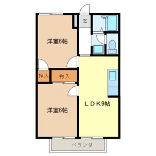 プレジール高茶屋【2階】の間取り