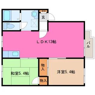 SQUARE VIE (スクエア ヴィ) F【2階】の間取り