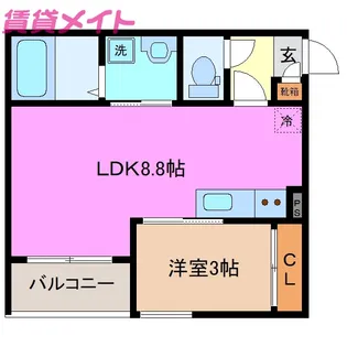 REGALEST白須賀【1階】の間取り