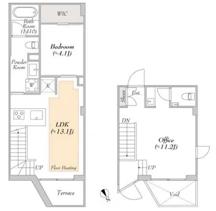 1LDKの間取り画像