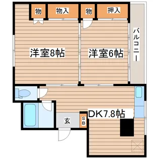 梅田ハイツ【4階】の間取り