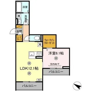 リアン【3階】の間取り