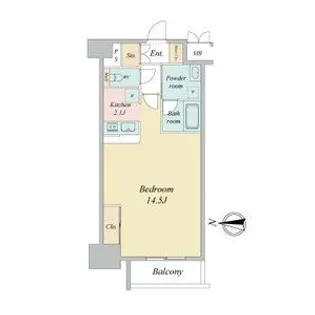 1Rの間取り画像