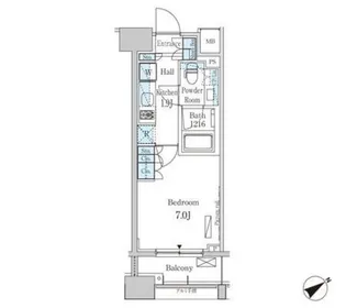 パークアクシス横浜山下町【5階】の間取り