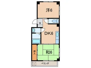レイシットマンション【5階】の間取り