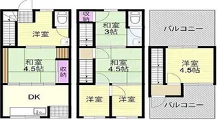 大阪府大阪市西淀川区姫里1【一戸建】の間取り