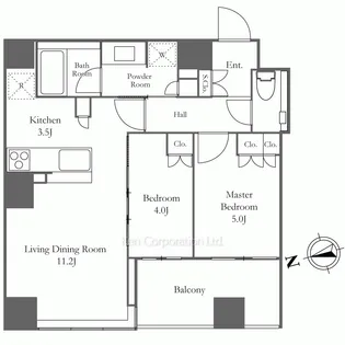 クラッシィタワー新宿御苑【9階】の間取り