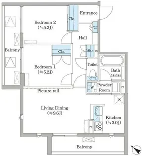 フィカーサ横浜【2階】の間取り