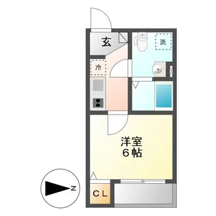グレイスコート柳島【2階】の間取り
