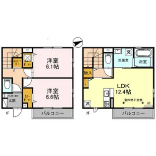 アンクレージュ武里 A【1階】の間取り