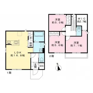 千葉県市川市宮久保3【一戸建】の間取り