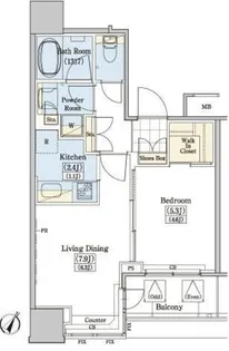 レジディアタワー上池袋 タワー棟【18階】の間取り