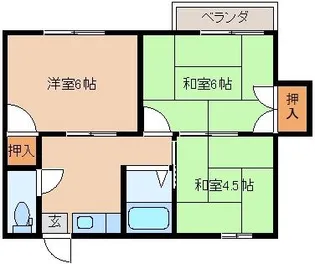コーポムツミ【1階】の間取り