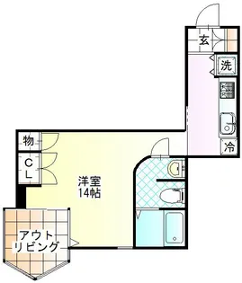 アネーロ上粕屋【2階】の間取り