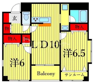 カスタム南葛西【2階】の間取り
